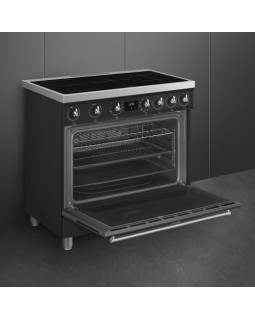 Elektripliit smeg, 5x induktsioon, elektriahi, 90cm, matt must-foto5