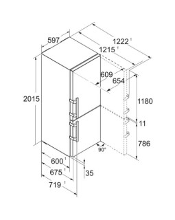 Külmik liebherr, 201 cm, 259/104 l, 34 db, nofrost, puutetundlik, must-foto6