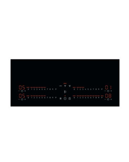 Õhupuhastiga pliidiplaat aeg, 4 x induktsioon, 80 cm, 630 m3/h, 64 db, faasitud servad, must-foto2