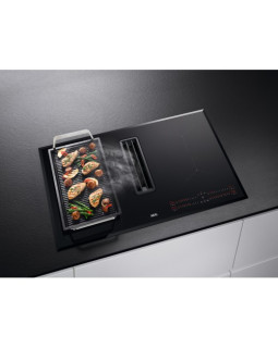 Õhupuhastiga pliidiplaat aeg, 4 x induktsioon, 80 cm, 630 m3/h, 64 db, faasitud servad, must-foto6