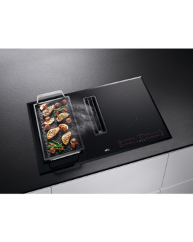 Õhupuhastiga pliidiplaat aeg, 4 x induktsioon, 80 cm, 630 m3/h, 64 db, faasitud servad, must-foto6