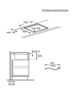 Õhupuhastiga pliidiplaat aeg, 4 x induktsioon, 80 cm, 630 m3/h, 64 db, faasitud servad, must-foto8