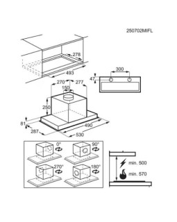 Õhupuhastaja electrolux, integreeritav, 53 cm, hob2hood, 600 m3/h, 66 db, must-foto2