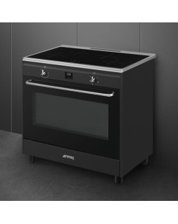 Elektripliit smeg classic, 90 cm, 4 x induktsioon, elektriahi, aurupuhastus, antrasiit-foto3