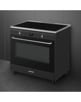 Elektripliit smeg classic, 90 cm, 4 x induktsioon,  elektriahi, aurupuhastus, antrasiit-foto3