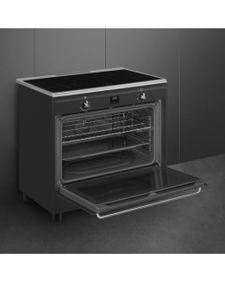 Elektripliit smeg classic, 90 cm, 4 x induktsioon, elektriahi, aurupuhastus, antrasiit-foto4