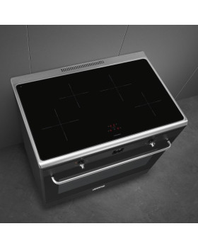 Elektripliit smeg classic, 90 cm, 4 x induktsioon,  elektriahi, aurupuhastus, antrasiit-foto5