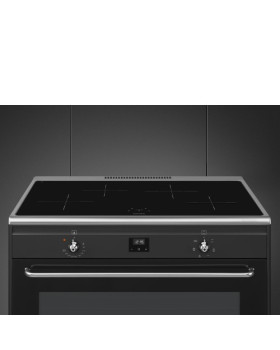 Elektripliit smeg classic, 90 cm, 4 x induktsioon,  elektriahi, aurupuhastus, antrasiit-foto6