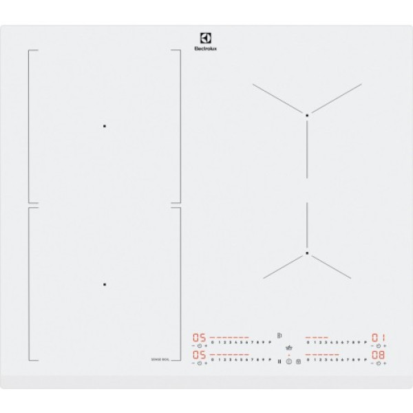 Pliidiplaat electrolux, 4 x induktsioon, 60 cm, valge, faasitud esiserv Kodumasinad