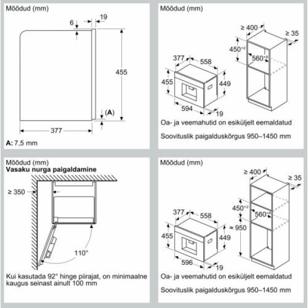 Espresso kohvimasin neff, integreeritav, must/rv-teras