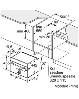 Kompakt mikro-kombiahi bosch, 45 l, must-foto6