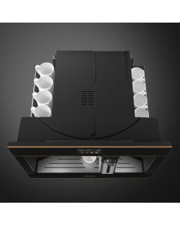 Kohvimasin dolce stil novo smeg, integreeritav, täisautomaatne, must klaas/vask-foto3