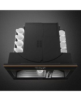 Kohvimasin dolce stil novo smeg, integreeritav, täisautomaatne, must klaas/vask-foto3