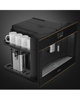 Kohvimasin dolce stil novo smeg, integreeritav, täisautomaatne, must klaas/vask-foto4