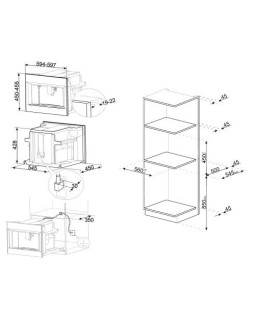 Kohvimasin dolce stil novo smeg, integreeritav, täisautomaatne, must klaas/vask-foto6