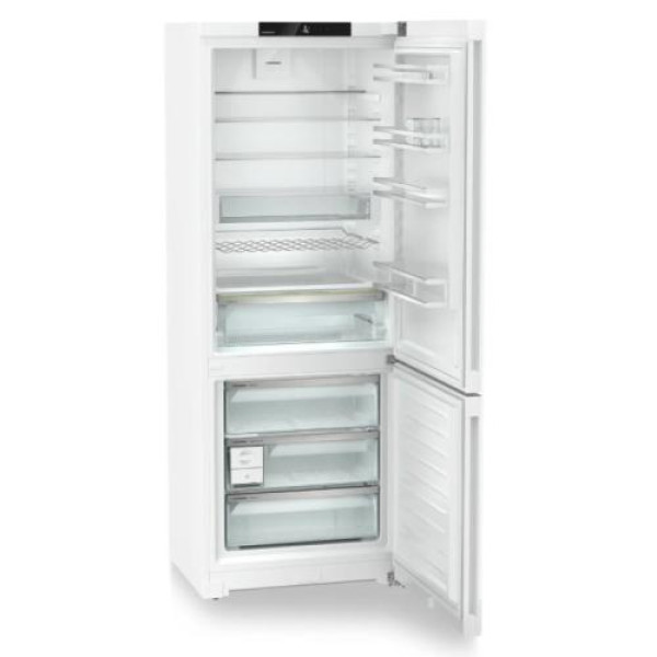 Külmik liebherr, 201,5 cm, 348/138 l, 35 db, puutejuhtimine, nofrost, valge