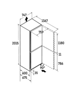 Külmik liebherr, 201,5 cm, 348/138 l, 35 db, puutejuhtimine, nofrost, valge-foto6