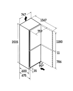 Külmik liebherr, 201,5 cm, 348/138 l, 35 db, puutejuhtimine, nofrost, valge-foto6