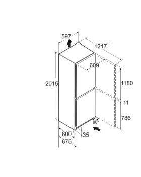 Külmik liebherr comfort, 201 cm, 268/104 l, 35 db, nofrost, puutetundlik, rv teras-foto6