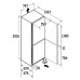 Külmik liebherr, 201,5 cm, 348/138 l, 35 db, puutejuhtimine, nofrost, rv-teras