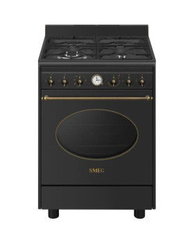 Gaasipliit smeg colonial, 4 x gaas, elektriahi, aurupuhastus, 60 cm, antratsiit