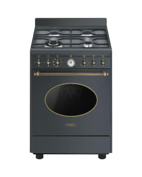 Gaasipliit smeg colonial, 4 x gaas, elektriahi, aurupuhastus, 60 cm, antratsiit