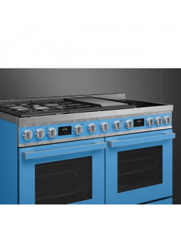 Pliit smeg portofino, 3 x gaas + 2 x induktsioon + grillplaat, 2 x elektriahi, 120 cm, türkiis-foto5