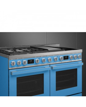 Pliit smeg portofino, 3 x gaas + 2 x induktsioon + grillplaat, 2 x elektriahi, 120 cm, türkiis-foto5