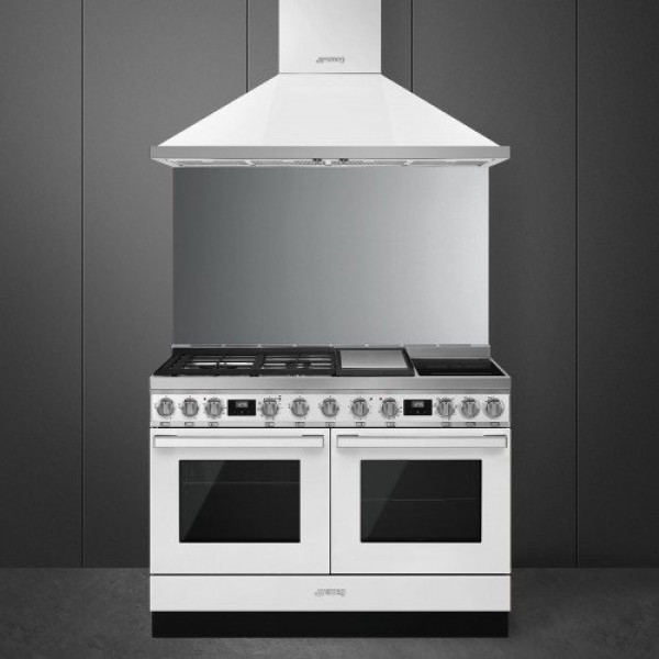 Pliit smeg portofino, 3 x gaas + 2 x induktsioon + grillplaat, 2 x elektriahi, 120 cm, valge Kodumasinad