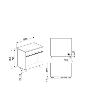 Induktsioonpliit smeg, portofino, 5 x induktsioon, 2 x elektriahi, 90 cm, aurupuhastus, antratsiit-foto3