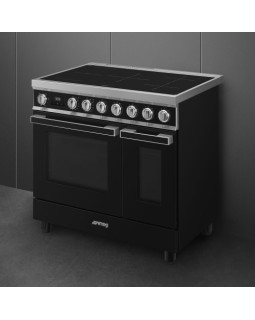 Induktsioonpliit smeg, portofino, 5 x induktsioon, 2 x elektriahi, 90 cm, aurupuhastus, must-foto10