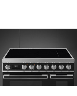 Induktsioonpliit smeg, portofino, 5 x induktsioon, 2 x elektriahi, 90 cm, aurupuhastus, must-foto7
