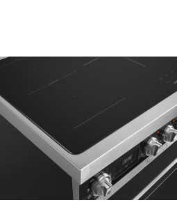 Induktsioonpliit smeg, portofino, 5 x induktsioon, 2 x elektriahi, 90 cm, aurupuhastus, must-foto6