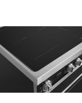 Induktsioonpliit smeg, portofino, 5 x induktsioon, 2 x elektriahi, 90 cm, aurupuhastus, must-foto6