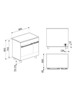 Induktsioonpliit smeg, portofino, 5 x induktsioon, 2 x elektriahi, 90 cm, aurupuhastus, rv teras-foto3