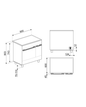 Induktsioonpliit smeg, portofino, 5 x induktsioon, 2 x elektriahi, 90 cm, aurupuhastus, rv teras-foto3