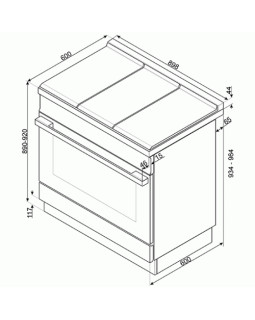 Gaasipliit smeg, portofino, 6 x gaas, elektriahi, 90 cm, pürolüüs, roheline-foto2