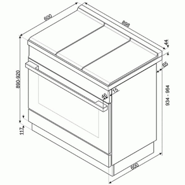 Gaasipliit smeg, portofino, 6 x gaas, elektriahi, 90 cm, pürolüüs, roheline Kodumasinad