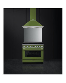 Induktsioonpliit smeg, portofino, 5 x induktsioon, elektriahi, 90 cm, pürolüüs, oliiviroheline-foto2