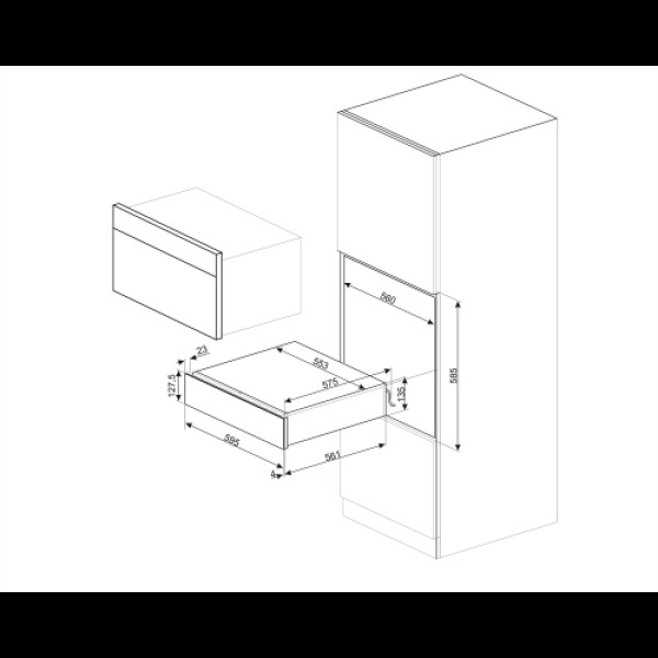 Vaakumpakendaja smeg classic, h 15 cm, rv teras Kodumasinad