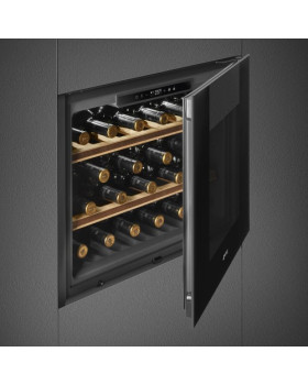 Veinikülmik smeg linea, integreeritav, 45 cm, puutetundlik, klaasuks, 36 db, must-foto4