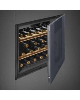 Veinikülmik smeg linea, integreeritav, 45 cm, puutetundlik, klaasuks, 36 db, neptuun hall-foto3