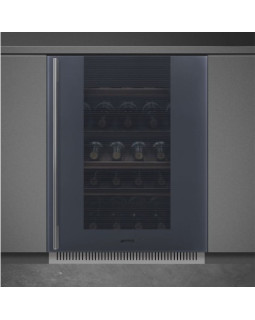Veinikülmik smeg linea, 82 cm, integreeritav tööpinna alla, 114 l, parem, neptuun hall-foto2