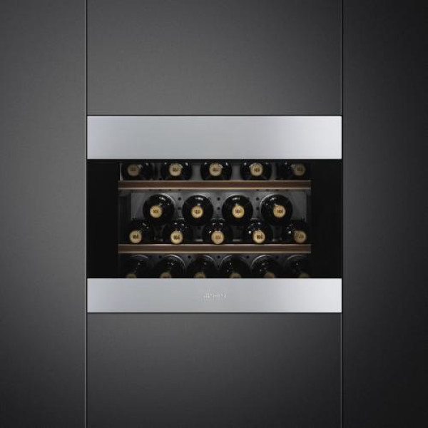Veinikülmik smeg classic, integreeritav, h 46 cm, 56 l, puutetundlik, klaasuks, must/rv teras Veinikülmik smeg classic, integreeritav, h 46 cm, 56 l, puutetundlik, klaasuks, must/rv teras