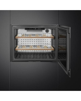 Veinikülmik smeg classic, integreeritav, h 46 cm, 56 l, puutetundlik, klaasuks, must/rv teras-foto3