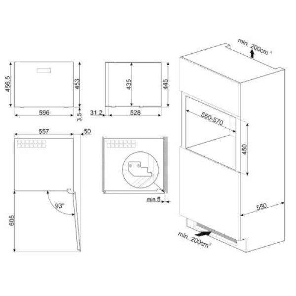 Veinikülmik smeg classic, integreeritav, h 46 cm, 56 l, puutetundlik, klaasuks, must/rv teras Veinikülmik smeg classic, integreeritav, h 46 cm, 56 l, puutetundlik, klaasuks, must/rv teras