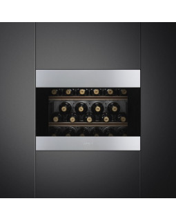 Veinikülmik smeg classic, integreeritav, h 46 cm, 56 l, puutetundlik, klaasuks, must/rv teras-foto2