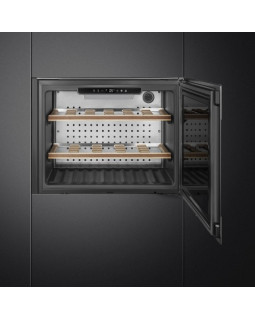 Veinikülmik smeg classic, integreeritav, h 46 cm, 56 l, puutetundlik, klaasuks, must/rv teras-foto3