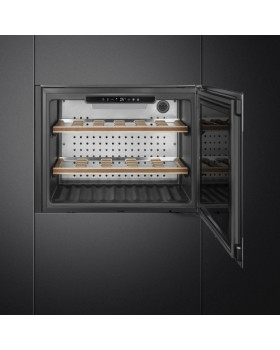Veinikülmik smeg classic, integreeritav, h 46 cm, 56 l, puutetundlik, klaasuks, must/rv teras-foto3