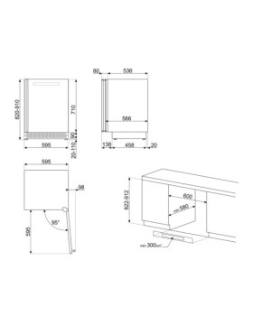 Veinikülmik dolce stil novo smeg, integreeritav, 114 l, 82 cm, vasak, klaasuks, must-foto4